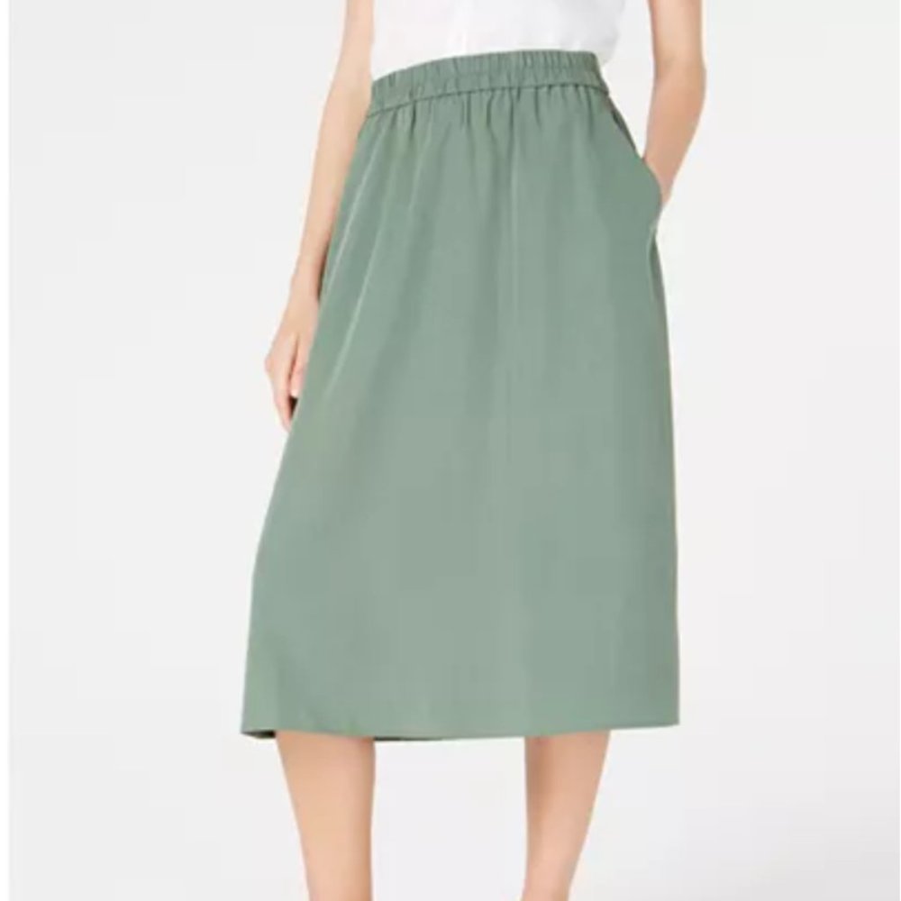Eileen Fisher Sandwashed Midi Skirt XL